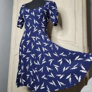 Maeve|Anthropologie Fern Butterfly Ruched Short Sleeve Cutout Swing Dress✨️0